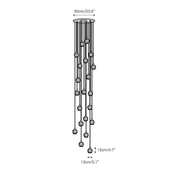 Lilin Alabaster Chandelier – detail 12 — Dimension drawings 9