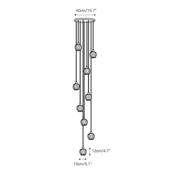 Lilin Alabaster Chandelier – detail 8 — Dimension drawings 5