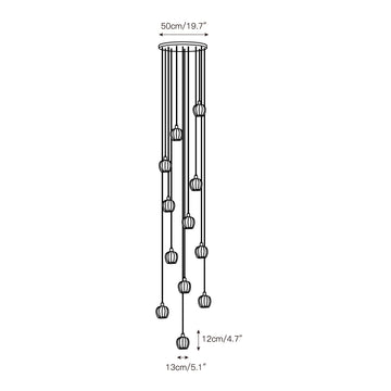 Lilin Alabaster Chandelier – detail 9 — Dimension drawings 6
