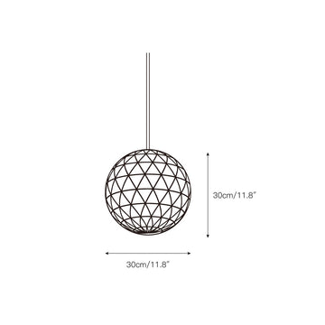 Geodesic LED Sphere Pendant Light – detail 3 — Dimension drawings 1