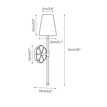 Ramona Wall Lamp – detail 3 — Dimension drawings 1