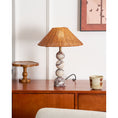 Load image into Gallery viewer, Rattan Marble Table Lamp