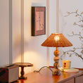 Load image into Gallery viewer, Rattan Marble Table Lamp