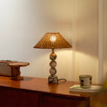 Load image into Gallery viewer, Rattan Marble Table Lamp
