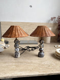 Load image into Gallery viewer, Rattan Marble Table Lamp