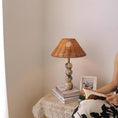 Load image into Gallery viewer, Rattan Marble Table Lamp