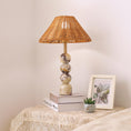 Load image into Gallery viewer, Rattan Marble Table Lamp