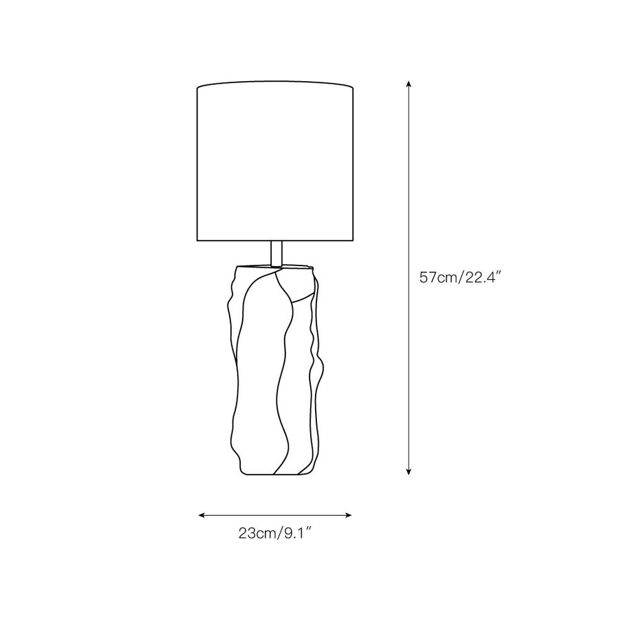 Raw Marble Table Lamp – detail 3 — Dimension drawings 1