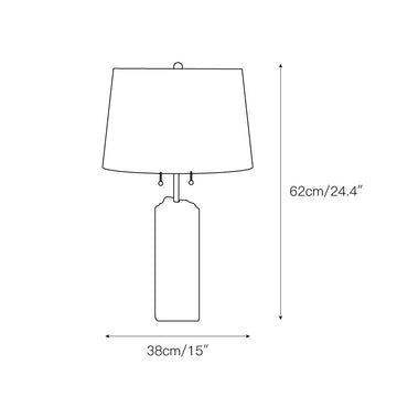 Raw Alabaster Table Lamp – detail 3 — Dimension drawings 1