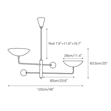 Regal Nauticaz Chandelier – detail 3 — Dimension drawings 1
