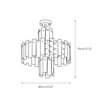 Regina Alabaster Chandelier – detail 3 — Dimension drawings 1