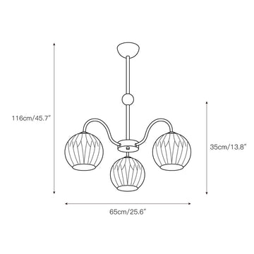 Renee Chandelier – detail 3 — Dimension drawings 1