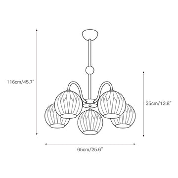 Renee Chandelier – detail 4 — Dimension drawings 2
