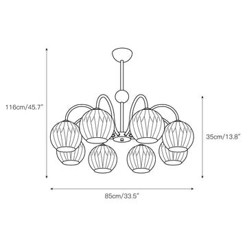 Renee Chandelier – detail 5 — Dimension drawings 3