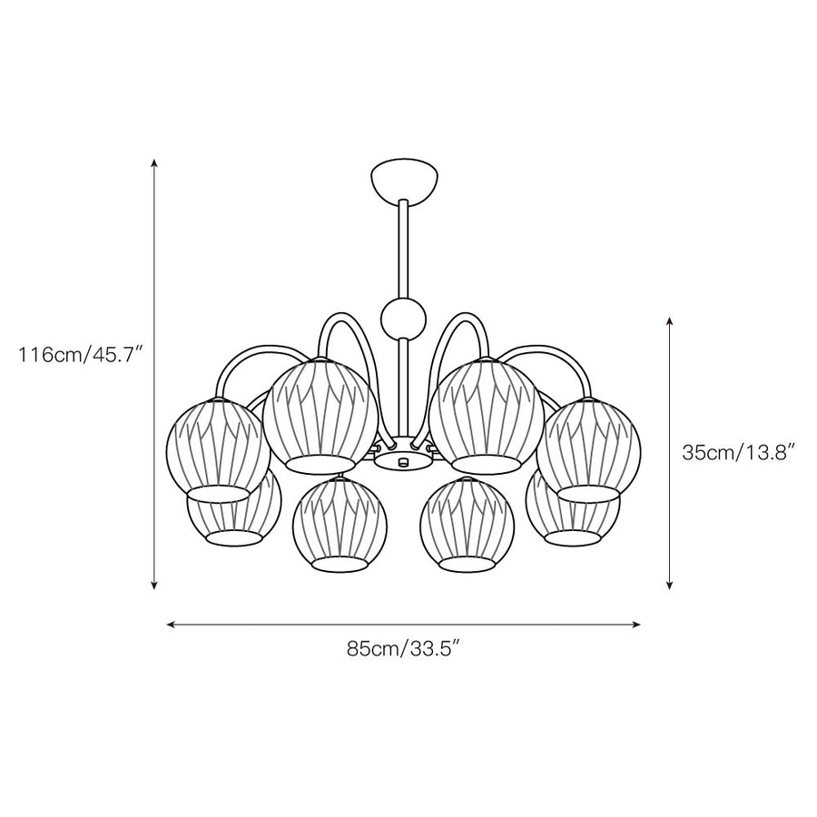 Renee Chandelier – detail 5 — Dimension drawings 3