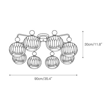 Renee Ceiling Lamp – detail 5 — Dimension drawings 3