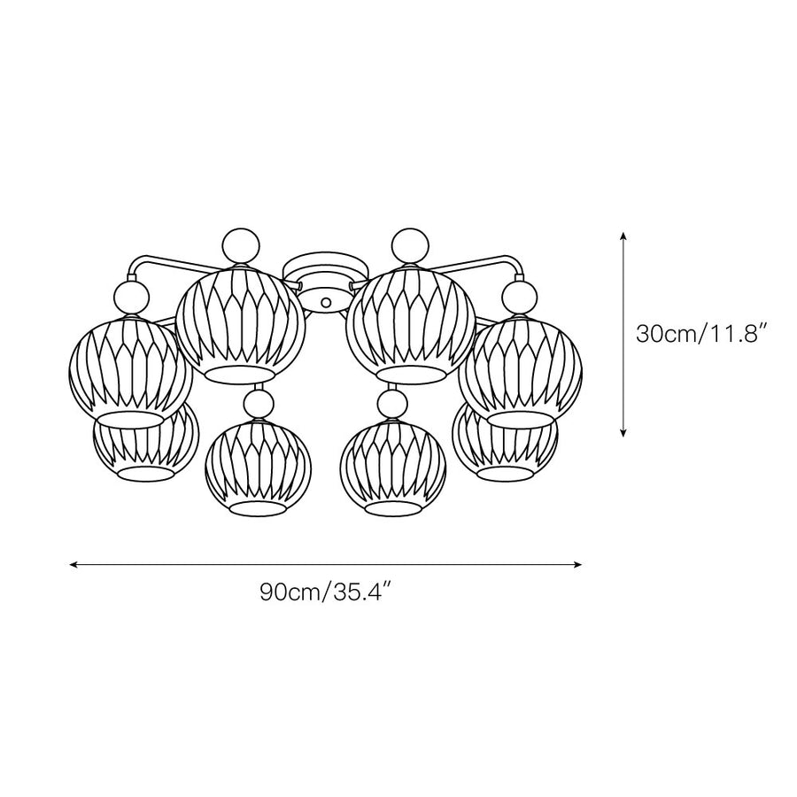 Renee Ceiling Lamp – detail 5 — Dimension drawings 3