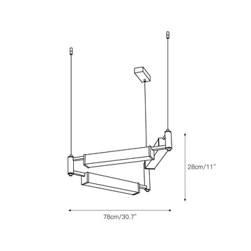 Resident Alabaster Chandelier – detail 3 — Dimension drawings 1