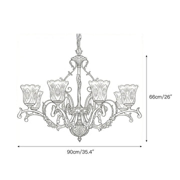 Revival Glass Chandelier – detail 4 — Dimension drawings 2