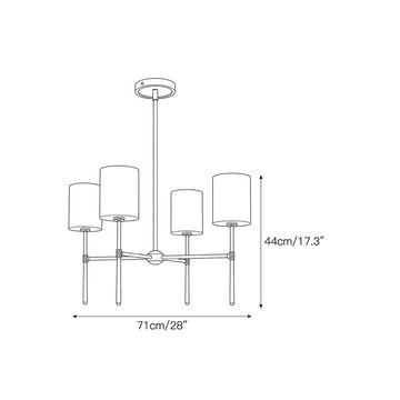 Rhodes Alabaster Chandelier – detail 3 — Dimension drawings 1