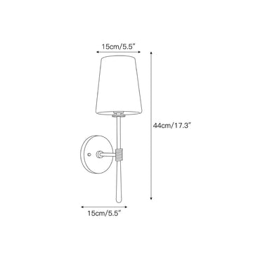 Rhodes Alabaster Wall Sconce – detail 3 — Dimension drawings 1