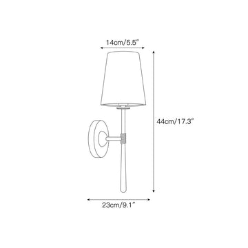 Rhodes Wall Sconce – detail 3 — Dimension drawings 1