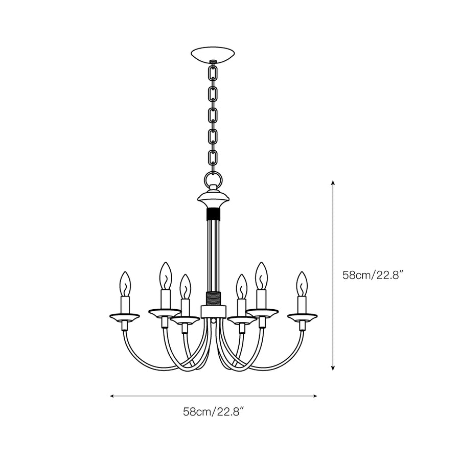 Richeson Chandelier – detail 5 — Dimension drawings 2