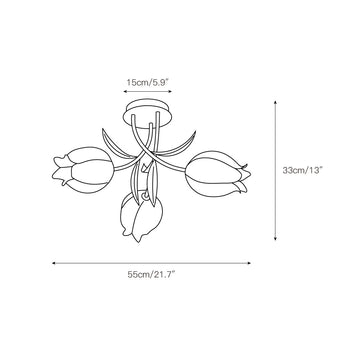 Ricko Ceiling Lamp – detail 3 — Dimension drawings 1