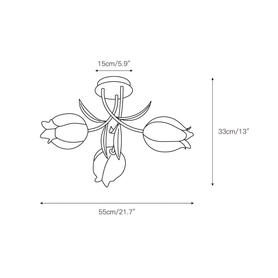 Ricko Ceiling Lamp – detail 3 — Dimension drawings 1