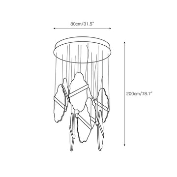 Rock Chandelier – detail 4 — Dimension drawings 1