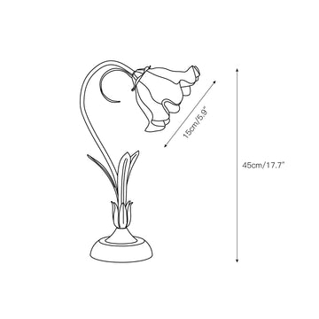Romantic Flower Table Lamp – detail 4 — Dimension drawings 1