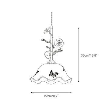 Rosalind Bloom Pendant Lamp – detail 4 — Dimension drawings 2