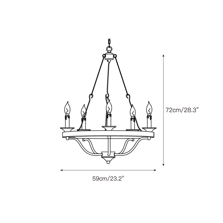 Rosalind Wheeler Chandelier – detail 3 — Dimension drawings 1