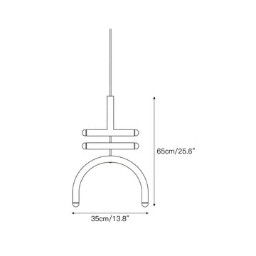 Rotating Rainbow Pendant Lamp – detail 14 — Dimension drawings 12