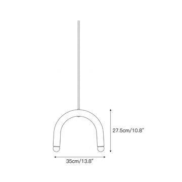 Rotating Rainbow Pendant Lamp – detail 5 — Dimension drawings 3