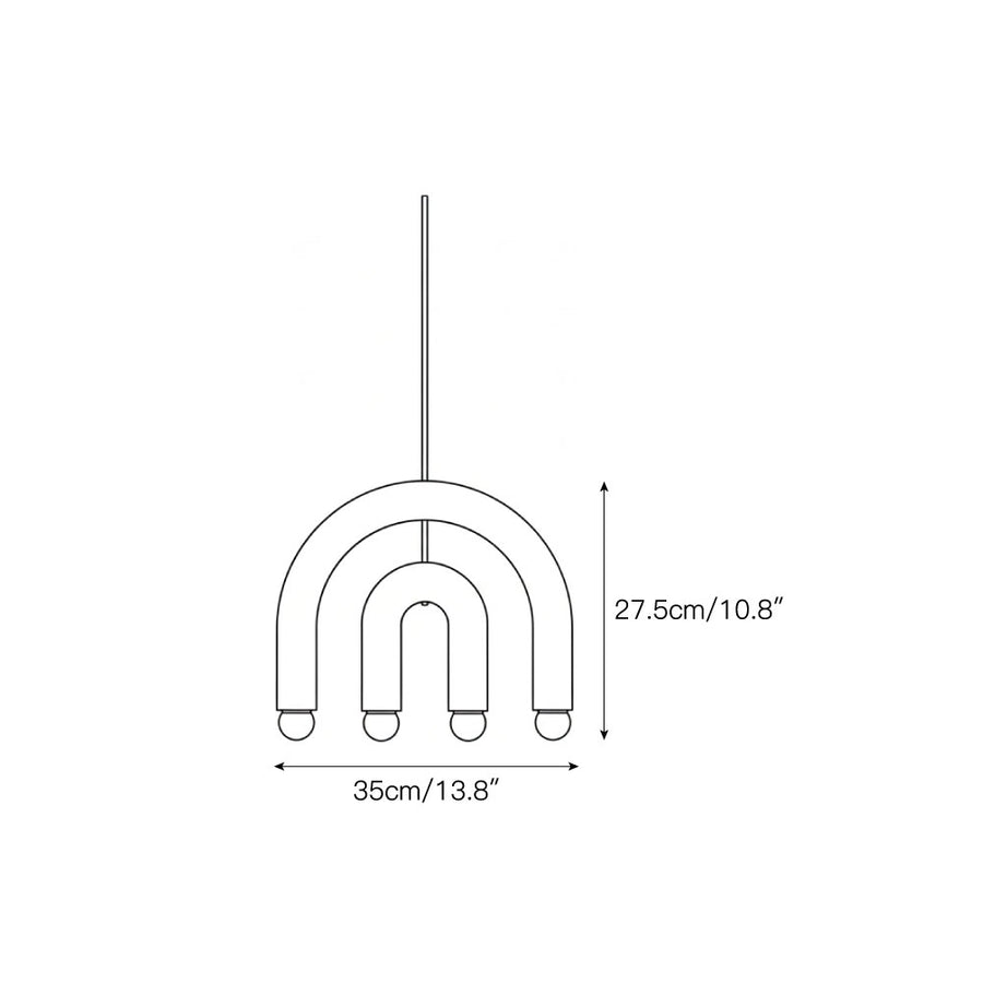 Rotating Rainbow Pendant Lamp – detail 8 — Dimension drawings 6