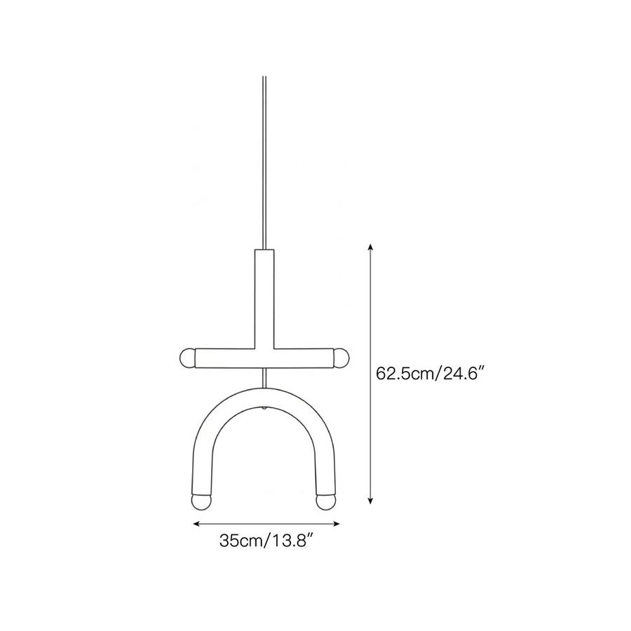Rotating Rainbow Pendant Lamp – detail 9 — Dimension drawings 7