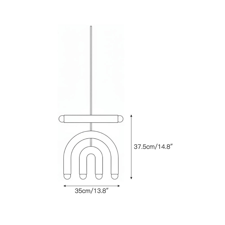 Rotating Rainbow Pendant Lamp – detail 11 — Dimension drawings 9