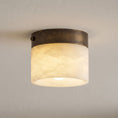 Laad afbeelding in galerij, Round Alabaster Plafondlamp