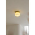 Load image into Gallery viewer, Round Alabaster Semi-Flush Mount