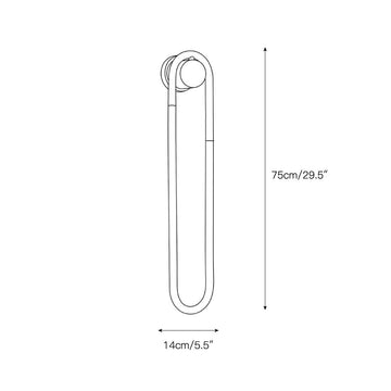 Rudi Loop Wall Lamp – detail 4 — Dimension drawings 2