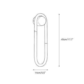 Rudi Loop Wall Lamp – detail 3 — Dimension drawings 1