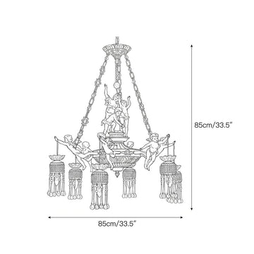 Ruth Brass Chandelier – detail 4 — Dimension drawings 2