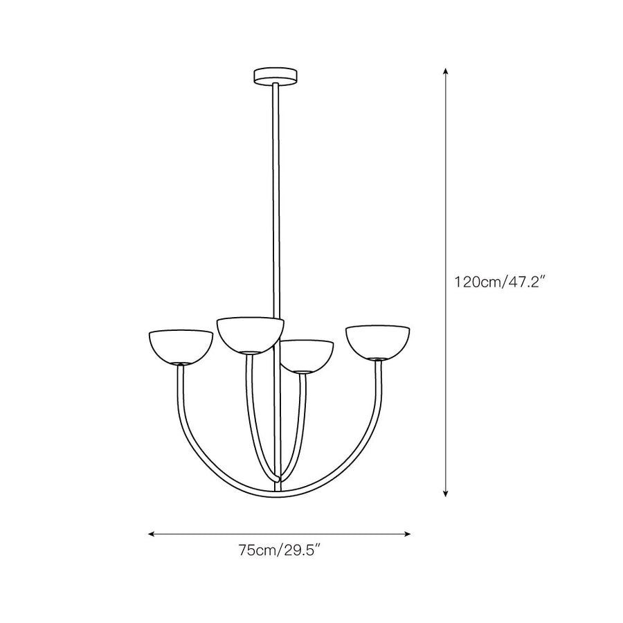 Ruzo Chandelier – detail 3 — Dimension drawings 1