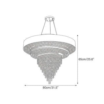 Rylight Crystal Chandelier – detail 3 — Dimension drawings 1