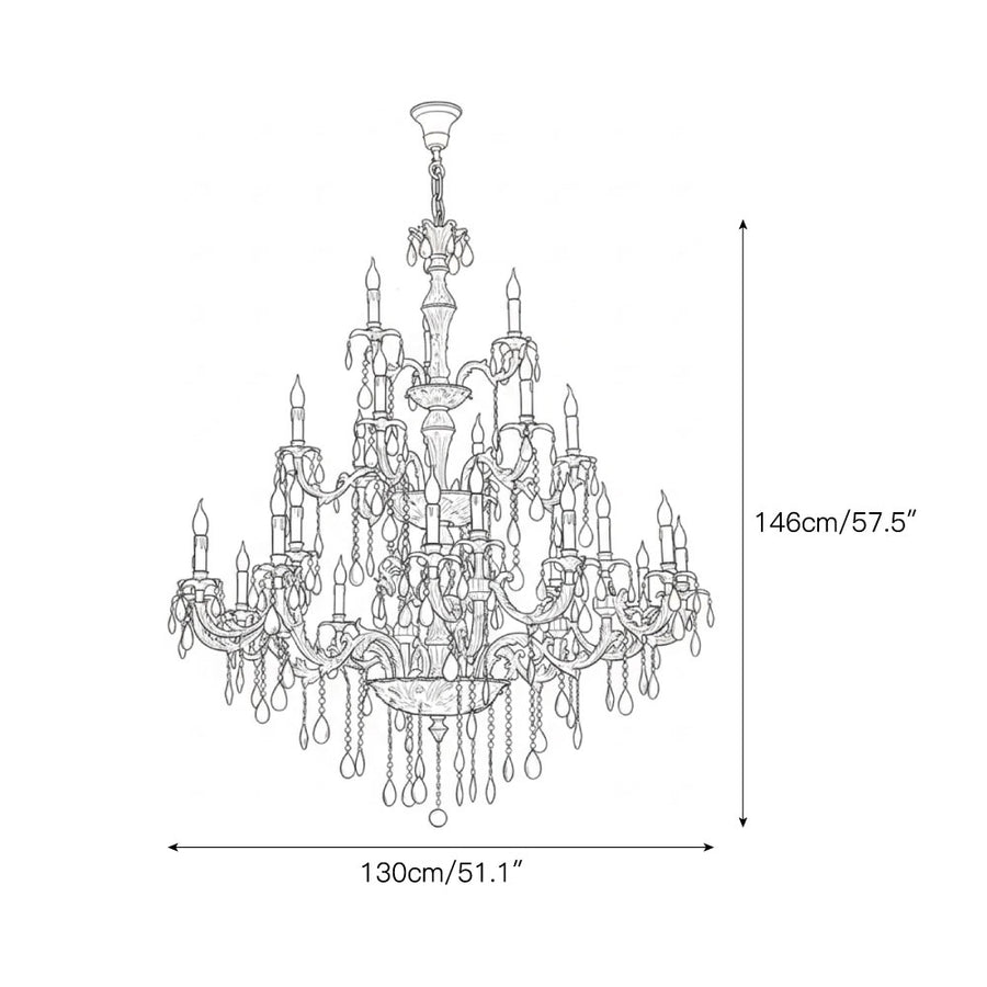 Sabella Crystal Chandelier – detail 6 — Dimension drawings 4