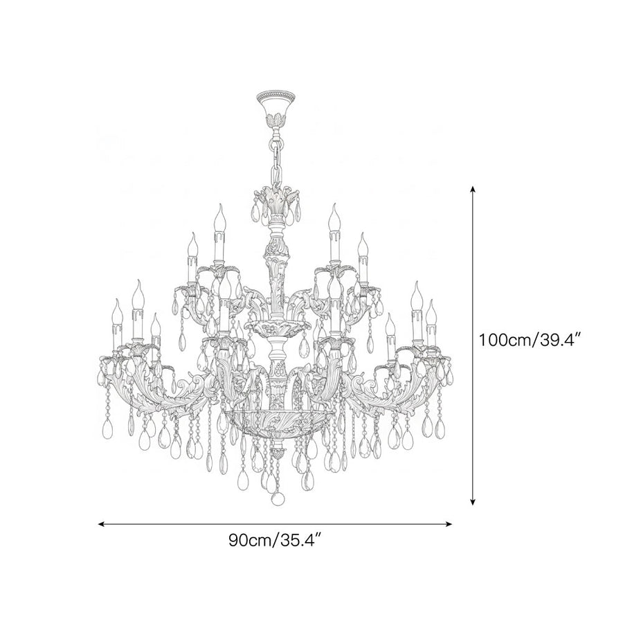 Sabella Crystal Chandelier – detail 5 — Dimension drawings 3