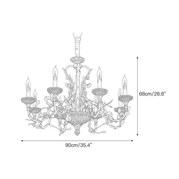 Sabine Flowers Chandelier – detail 4 — Dimension drawings 2