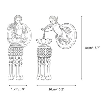 Sabrina Angelic Wall Lamp – detail 5 — Dimension drawings 1
