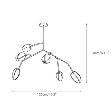 Sacura Chandelier – detail 3 — Dimension drawings 1